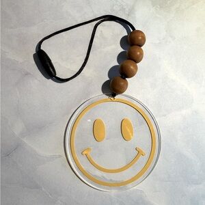 Car charms for rear view mirror. New. Plastic clear acrylic.